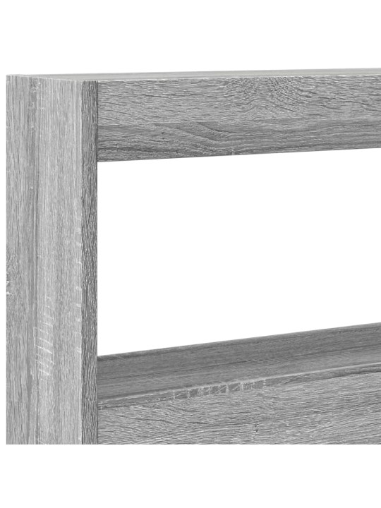 Čelo postele s úložným prostorem a led šedé sonoma 200x17x102cm