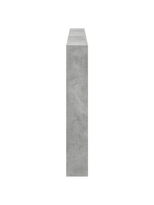Čelo postele úložný prostor a LED betonově šedé 220x17x102 cm