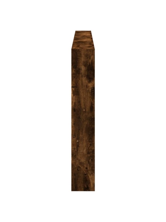Čelo postele s úložným prostorem a led kouřový dub 220x17x102cm