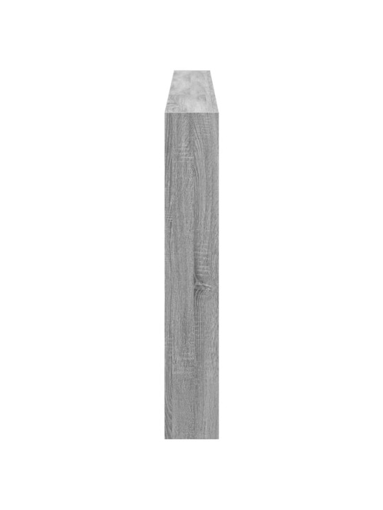 Čelo postele s úložným prostorem a led šedé sonoma 120x17x102cm
