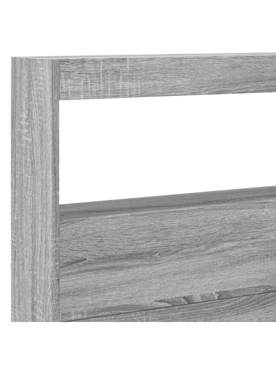 Čelo postele s úložným prostorem a led šedé sonoma 120x17x102cm