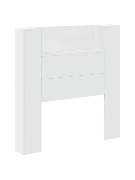 Čelo postele s úložným prostorem a LED bílé 100x16,5x103,5 cm