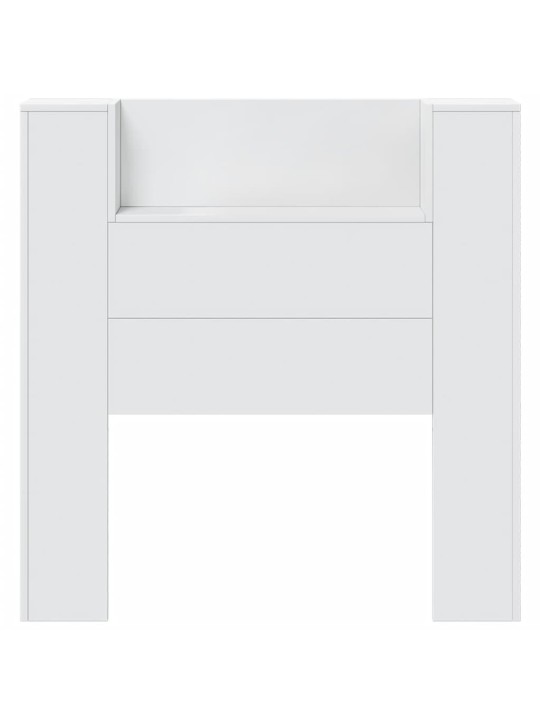 Čelo postele s úložným prostorem a LED bílé 100x16,5x103,5 cm