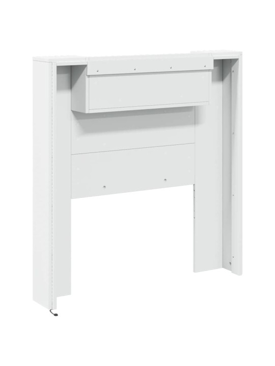 Čelo postele s úložným prostorem a LED bílé 100x16,5x103,5 cm