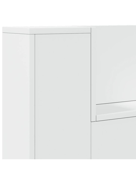 Čelo postele s úložným prostorem a LED bílé 100x16,5x103,5 cm