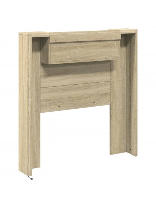 Čelo postele úložný prostor a LED dub sonoma 100x16,5x103,5 cm