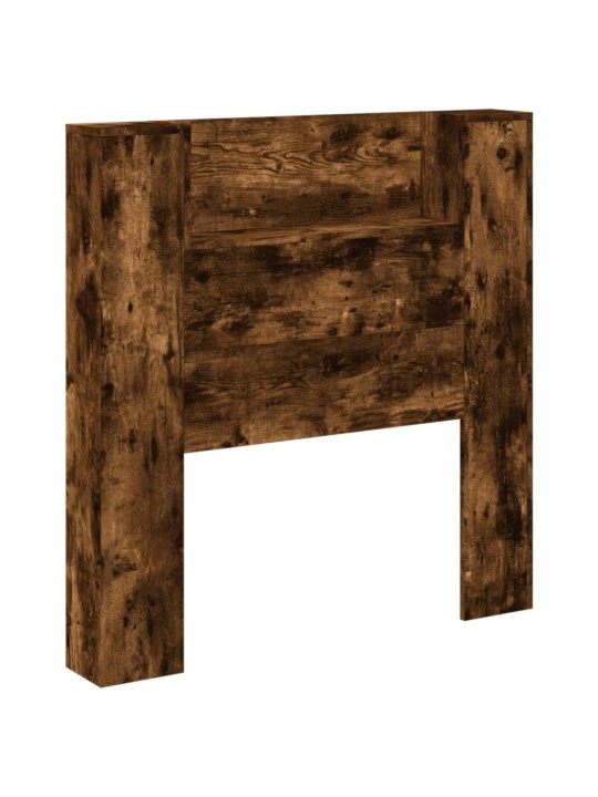 Čelo postele úložný prostor a led kouřový dub 100x16,5x103,5 cm