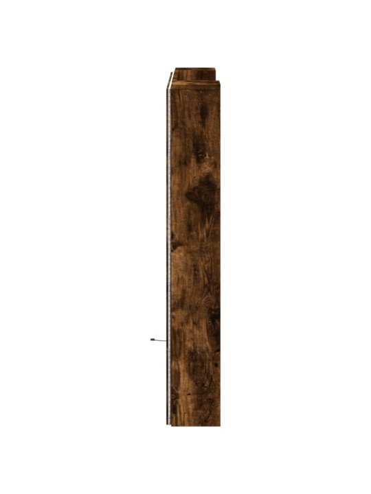 Čelo postele úložný prostor a led kouřový dub 100x16,5x103,5 cm