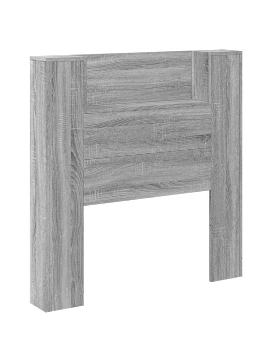 Čelo postele úložný prostor a led šedé sonoma 100x16,5x103,5 cm