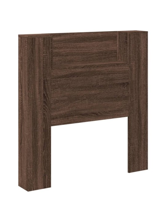 Čelo postele úložný prostor a led hnědý dub 100x16,5x103,5 cm