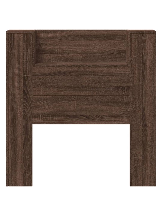 Čelo postele úložný prostor a led hnědý dub 100x16,5x103,5 cm