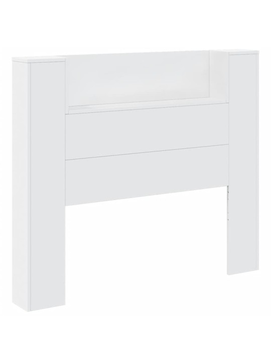 Čelo postele s úložným prostorem a LED bílé 120x16,5x103,5 cm