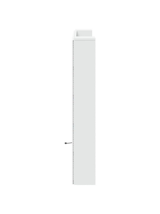 Čelo postele s úložným prostorem a LED bílé 120x16,5x103,5 cm