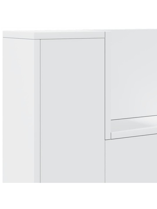Čelo postele s úložným prostorem a LED bílé 120x16,5x103,5 cm