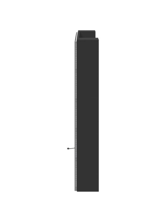 Čelo postele s úložným prostorem a LED černé 120x16,5x103,5 cm