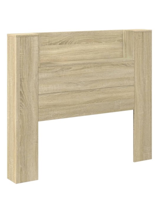 Čelo postele úložný prostor a LED dub sonoma 120x16,5x103,5 cm