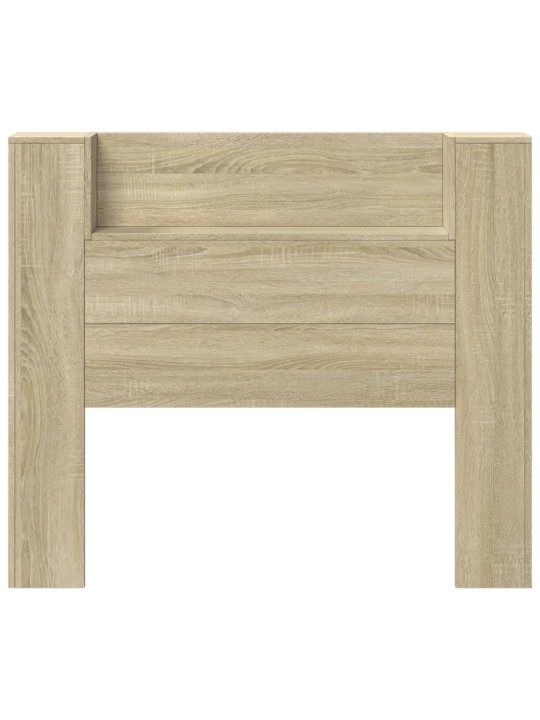Čelo postele úložný prostor a LED dub sonoma 120x16,5x103,5 cm