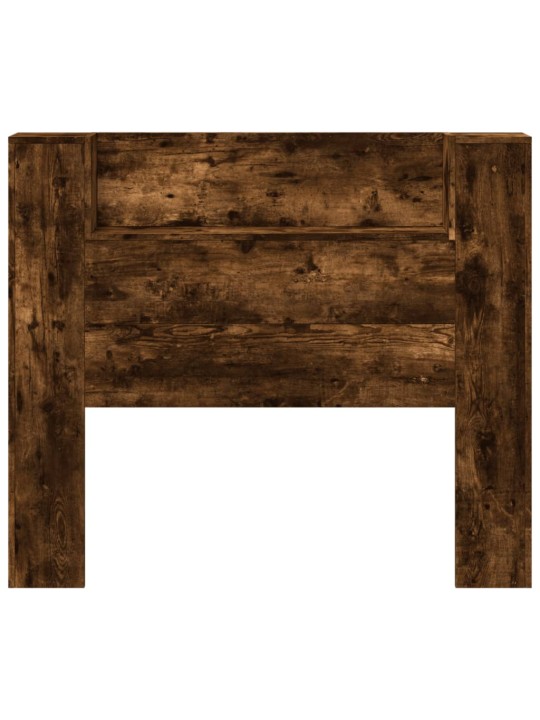 Čelo postele úložný prostor a led kouřový dub 120x16,5x103,5 cm