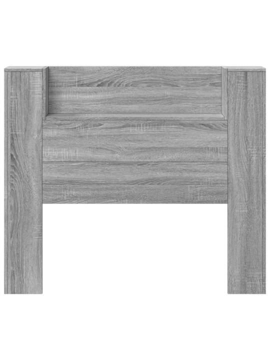 Čelo postele úložný prostor a led šedé sonoma 120x16,5x103,5 cm