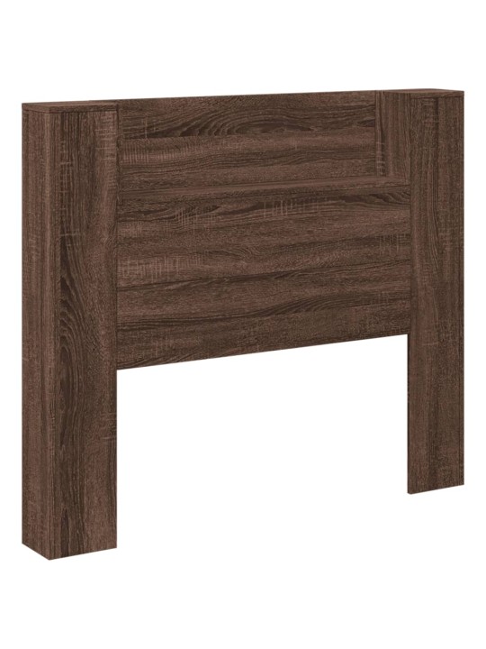 Čelo postele úložný prostor a led hnědý dub 120x16,5x103,5 cm