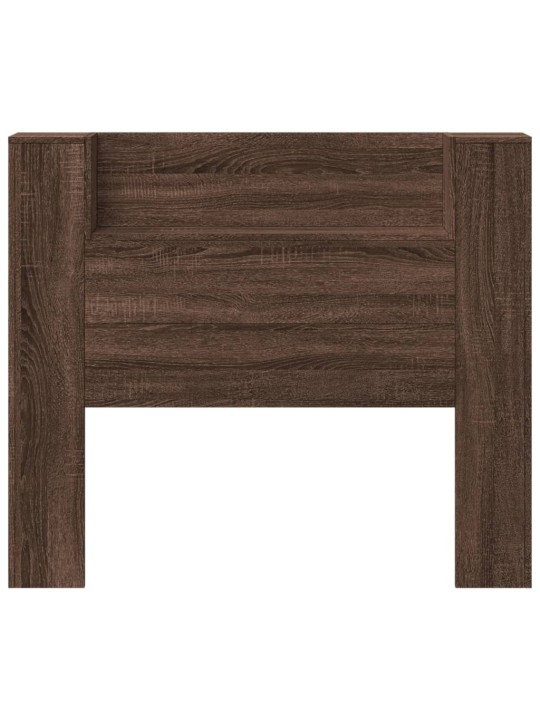 Čelo postele úložný prostor a led hnědý dub 120x16,5x103,5 cm