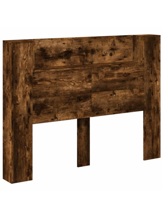 Čelo postele úložný prostor a led kouřový dub 140x16,5x103,5 cm