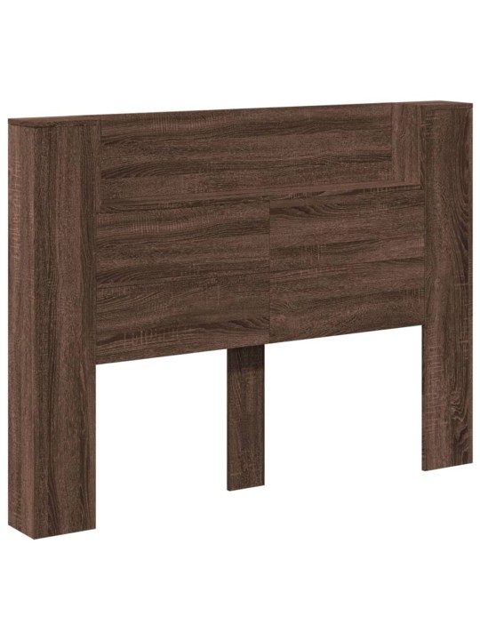 Čelo postele úložný prostor a led hnědý dub 140x16,5x103,5 cm