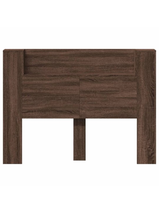 Čelo postele úložný prostor a led hnědý dub 140x16,5x103,5 cm