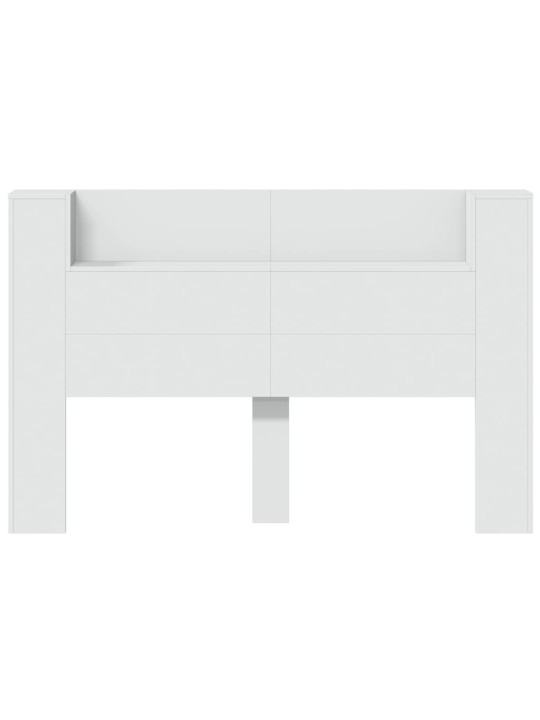 Čelo postele s úložným prostorem a LED bílé 160x16,5x103,5 cm