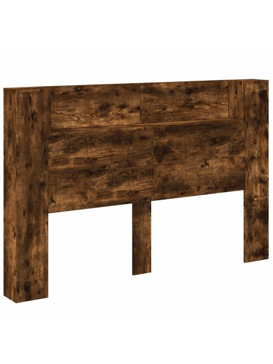 Čelo postele úložný prostor a led kouřový dub 160x16,5x103,5 cm