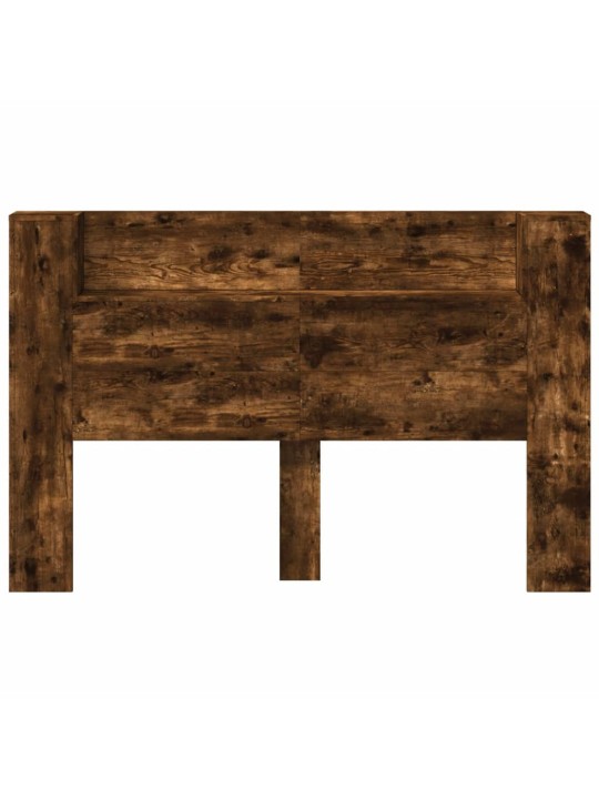 Čelo postele úložný prostor a led kouřový dub 160x16,5x103,5 cm
