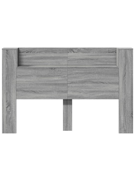 Čelo postele úložný prostor a led šedé sonoma 160x16,5x103,5 cm