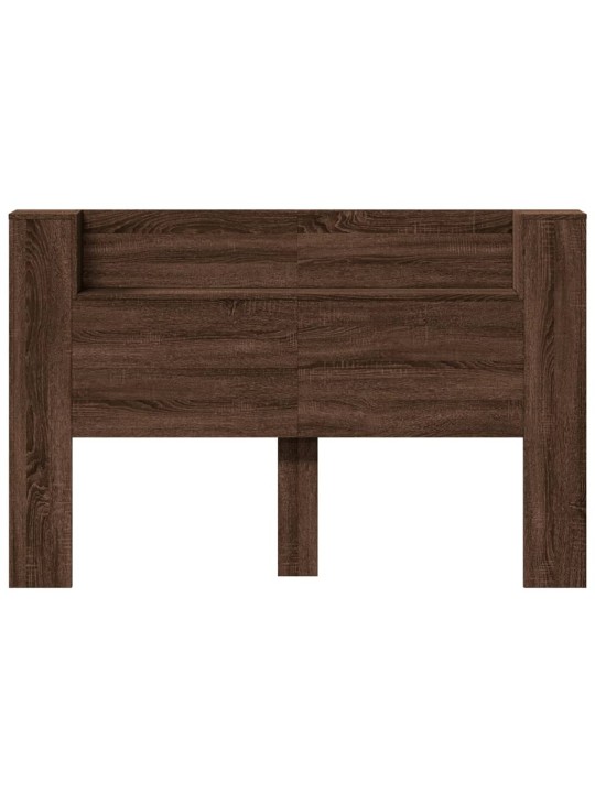 Čelo postele úložný prostor a led hnědý dub 160x16,5x103,5 cm