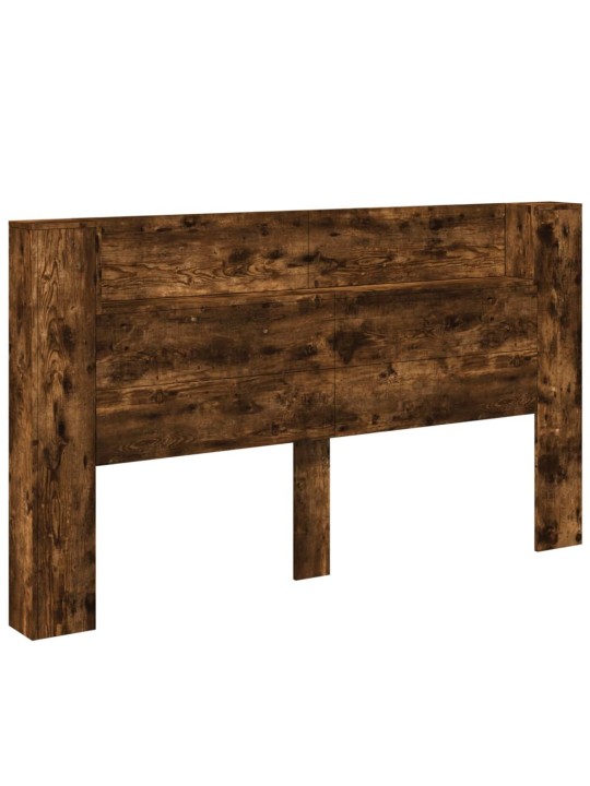 Čelo postele úložný prostor a led kouřový dub 180x16,5x103,5 cm