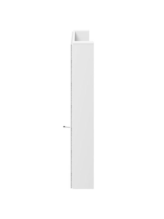 Čelo postele s úložným prostorem a LED bílé 200x16,5x103,5 cm