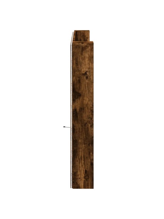 Čelo postele úložný prostor a led kouřový dub 200x16,5x103,5 cm