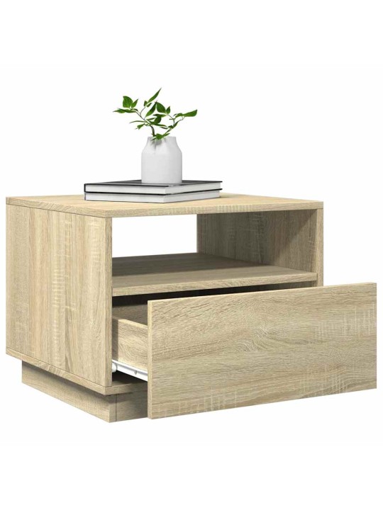 Konferenční stolek s LED osvětlením dub sonoma 50 x 49 x 40 cm