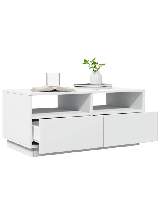 Konferenční stolek s LED osvětlením bílý 90 x 49 x 40 cm