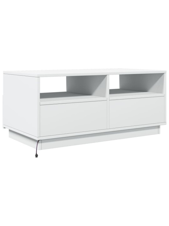 Konferenční stolek s LED osvětlením bílý 90 x 49 x 40 cm