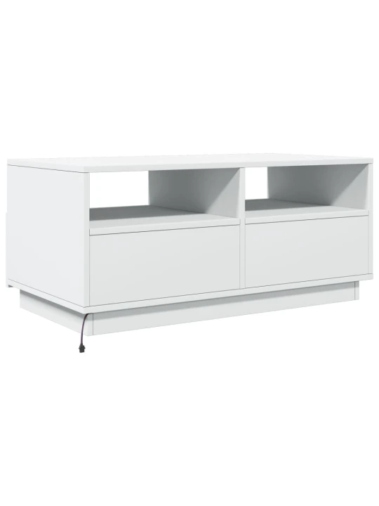 Konferenční stolek s LED osvětlením bílý 90 x 49 x 40 cm