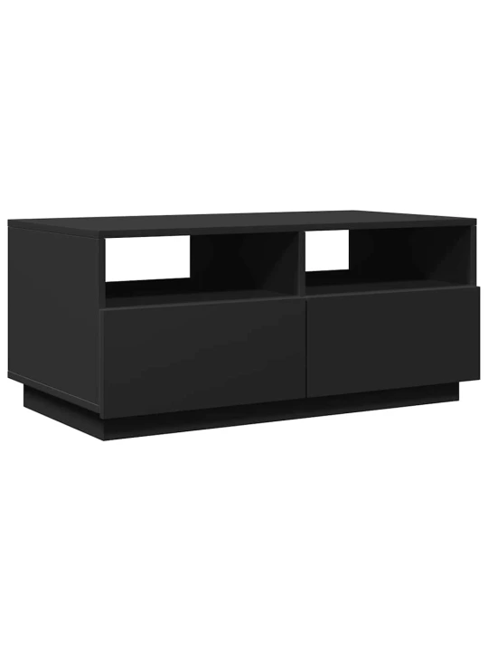 Konferenční stolek s LED osvětlením černý 90 x 49 x 40 cm