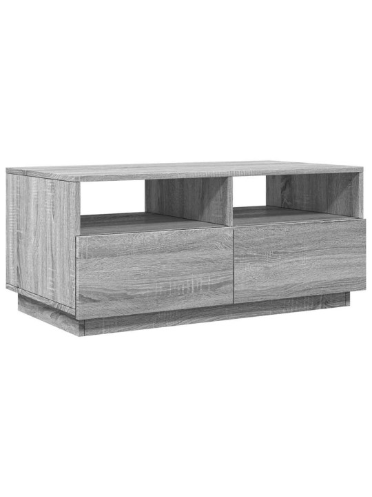 Konferenční stolek s LED osvětlením šedý sonoma 90 x 49 x 40 cm