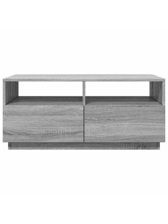 Konferenční stolek s LED osvětlením šedý sonoma 90 x 49 x 40 cm