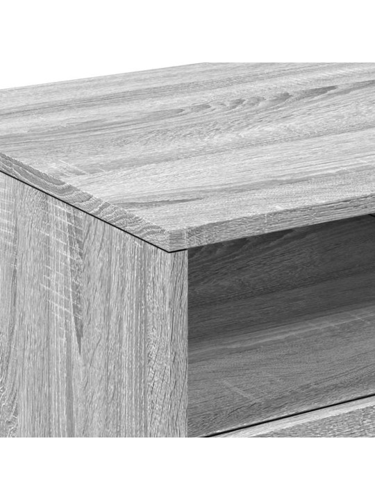 Konferenční stolek s LED osvětlením šedý sonoma 90 x 49 x 40 cm