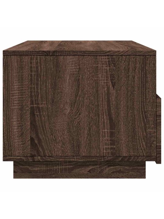 Konferenční stolek s LED osvětlením hnědý dub 90 x 49 x 40 cm