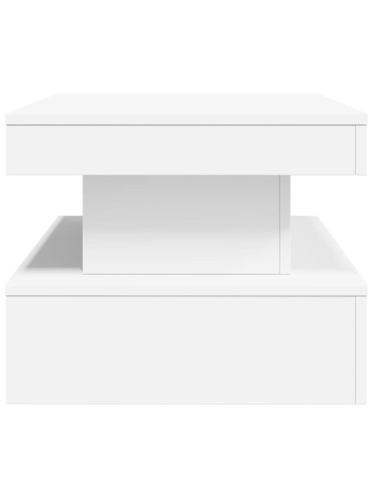 Konferenční stolek s LED osvětlením bílý 90 x 50 x 40 cm