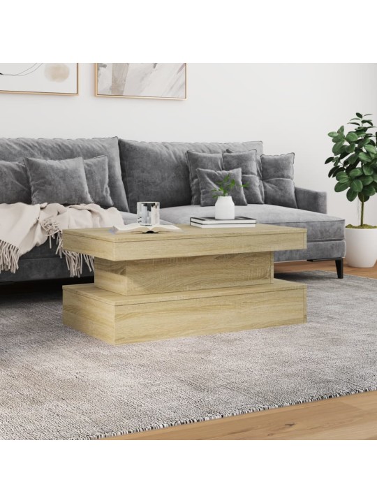 Konferenční stolek s LED osvětlením dub sonoma 90 x 50 x 40 cm