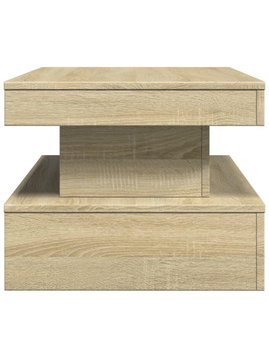 Konferenční stolek s LED osvětlením dub sonoma 90 x 50 x 40 cm