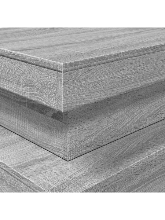 Konferenční stolek s led osvětlením šedý sonoma 90 x 50 x 40 cm