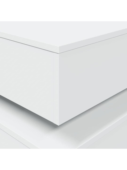 Konferenční stolek s LED osvětlením bílý 50 x 50 x 40 cm